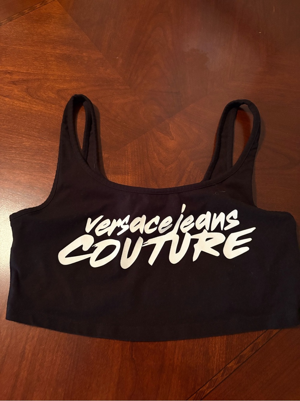 Versace Jeans Collection Black Bandeau with White Logo